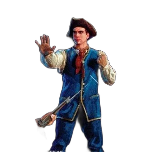 staff, jacket, weapon, hat transparent PNG cut-out