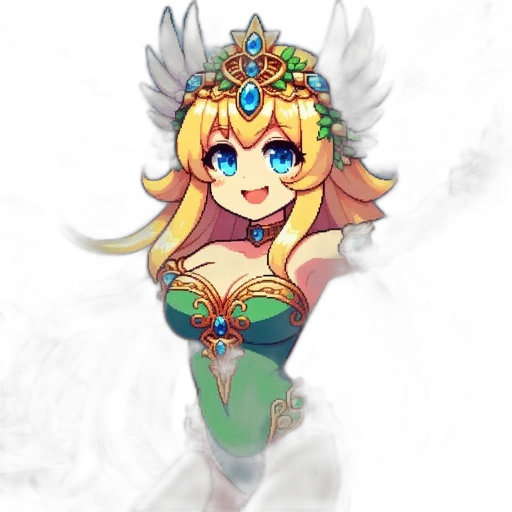 crown, staff, flower, dress transparent PNG cut-out
