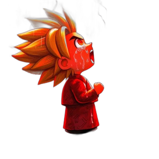 dragon, mask, staff, jacket transparent PNG cut-out