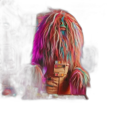 hair, mask, creature, face transparent PNG cut-out