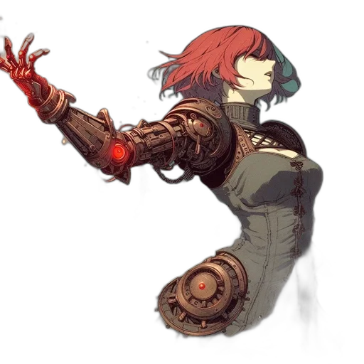 weapon, sword, staff, robot transparent PNG cut-out