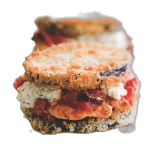 food, plate, stacked, eggplant transparent PNG cut-out