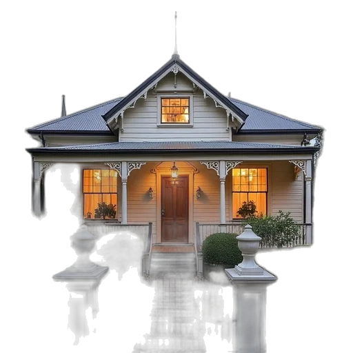building, umbrella, furniture, photorealistic transparent PNG cut-out