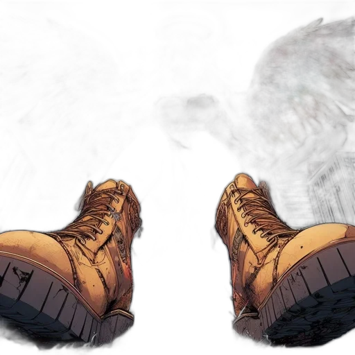 shoes, weapon, mask, hair transparent PNG cut-out