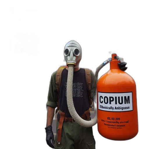 bottle, weapon, mask, jacket transparent PNG cut-out