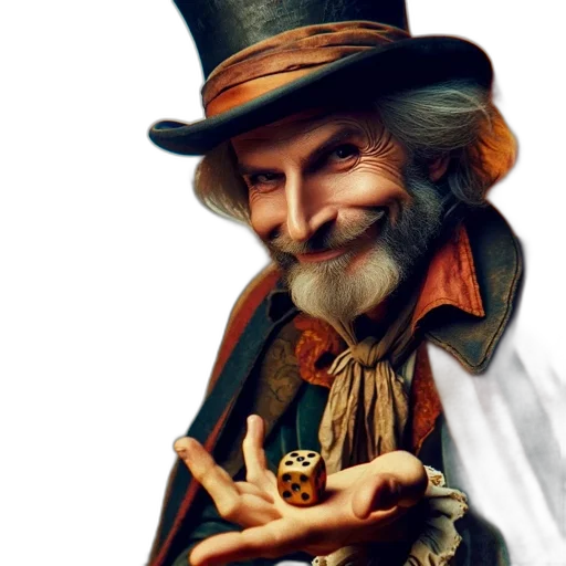 face, hat, staff, photorealistic transparent PNG cut-out