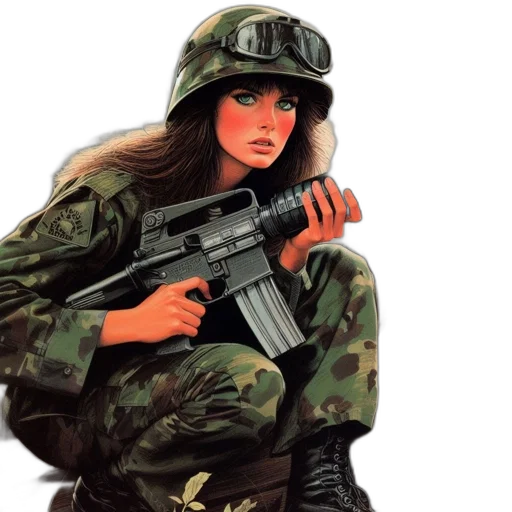 weapon, jacket, concept art, comic book art transparent PNG cut-out