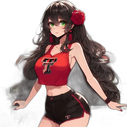 dress, staff, hair, anime transparent PNG cut-out