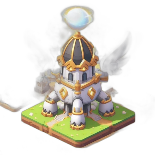 robot, sword, crown, staff transparent PNG cut-out