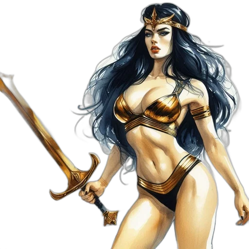 comic book art, fantasy art, concept art, cartoon transparent PNG cut-out