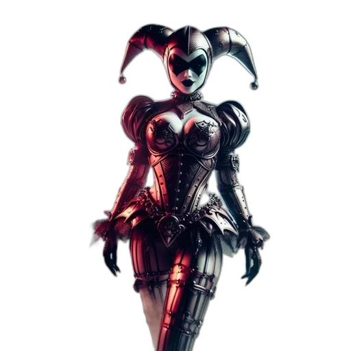 robot, dress, mask, weapon transparent PNG cut-out