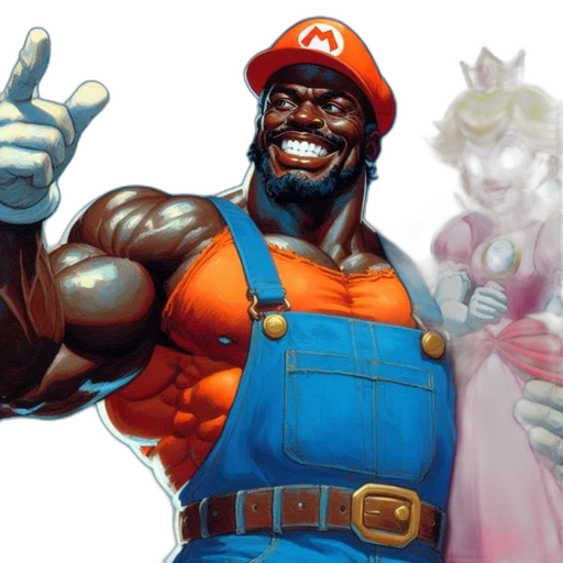 concept art, comic book art, mario, princess transparent PNG cut-out