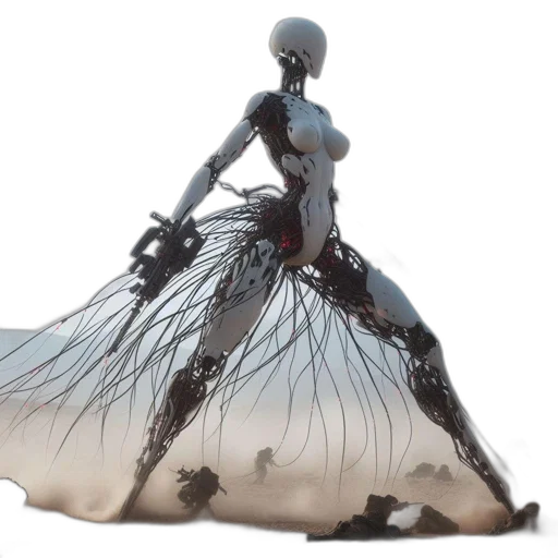 dress, robot, bottle, concept art transparent PNG cut-out