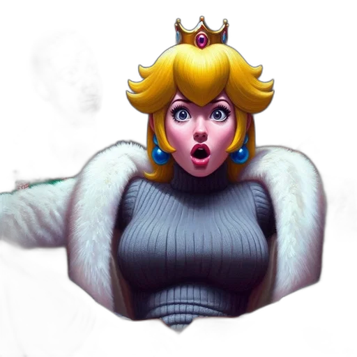 crown, dress, concept art, 3d render transparent PNG cut-out