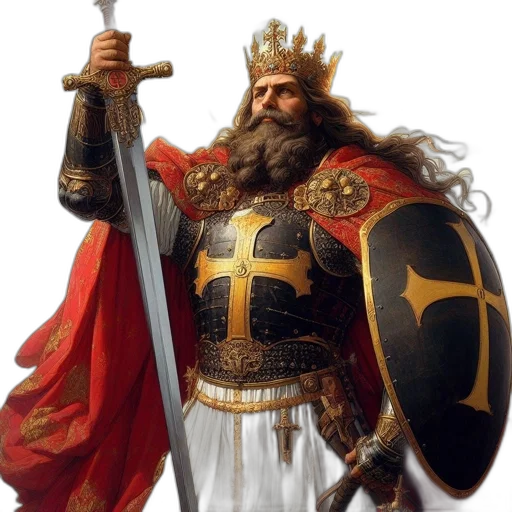 crown, sword, staff, fantasy art transparent PNG cut-out