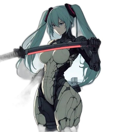 weapon, sword, staff, robot transparent PNG cut-out