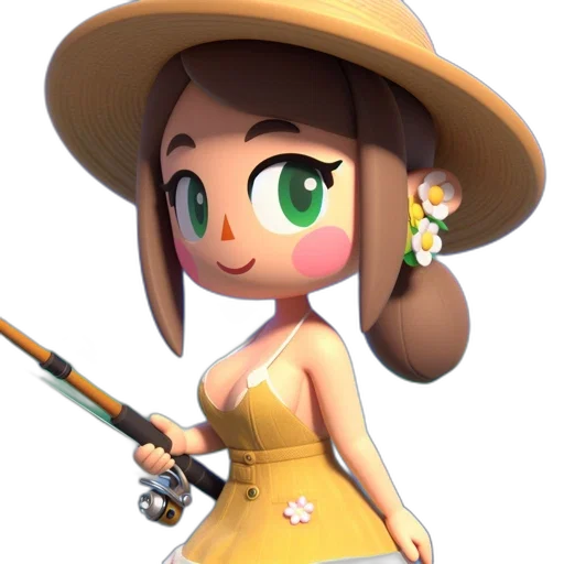 staff, hat, dress, weapon transparent PNG cut-out