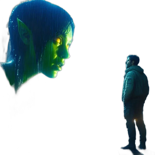 creature, face, jacket, robot transparent PNG cut-out