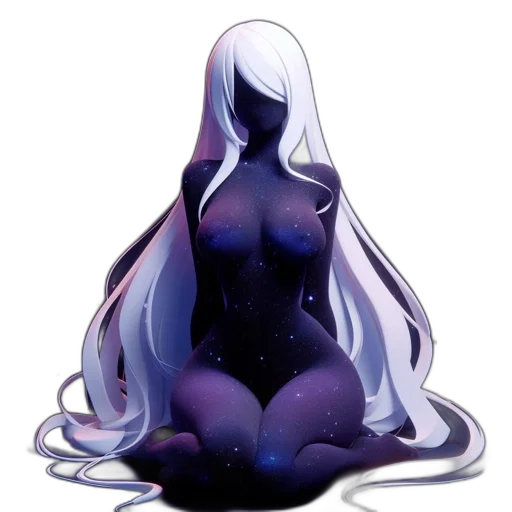 dress, creature, hair, crown transparent PNG cut-out