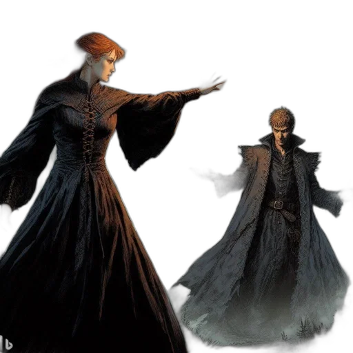 concept art, fantasy art, 3d render, dark transparent PNG cut-out