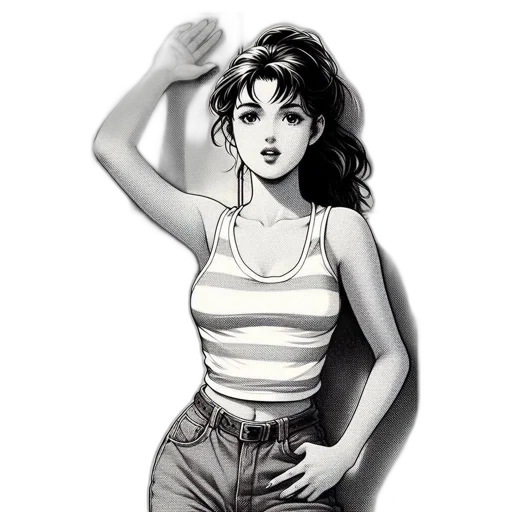 dress, jewelry, weapon, comic book art transparent PNG cut-out