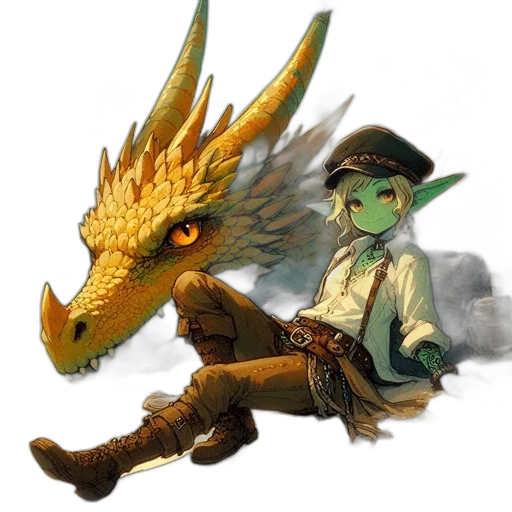 dragon, staff, creature, mask transparent PNG cut-out