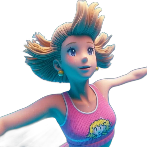 hair, dress, face, staff transparent PNG cut-out