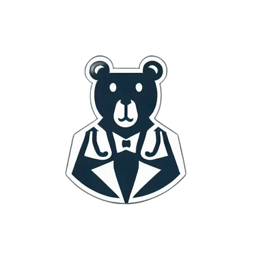 staff, illustrated, white, bear transparent PNG cut-out