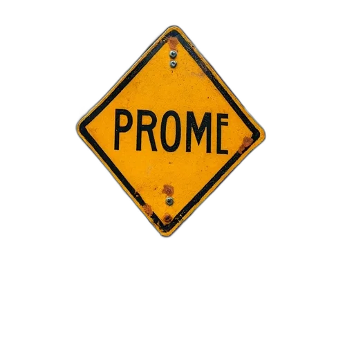 caution, sign, reads, prompt transparent PNG cut-out