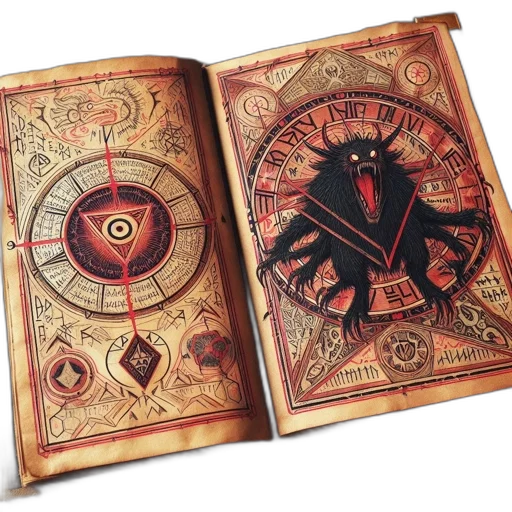 concept art, ancient, book, features transparent PNG cut-out