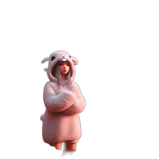 animal, creature, dress, staff transparent PNG cut-out