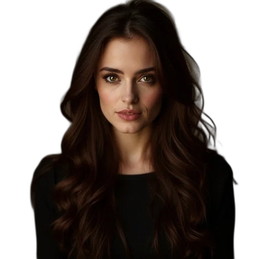 hair, face, dress, crown transparent PNG cut-out