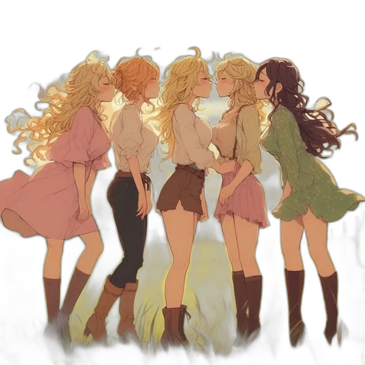 concept art, watercolor, anime, fantasy art transparent PNG cut-out