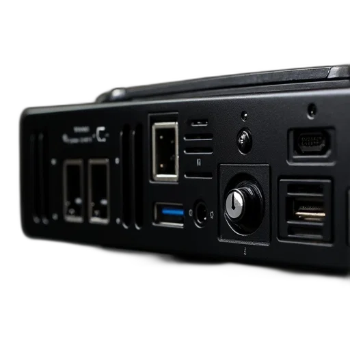 3d render, close-up, computer, back transparent PNG cut-out