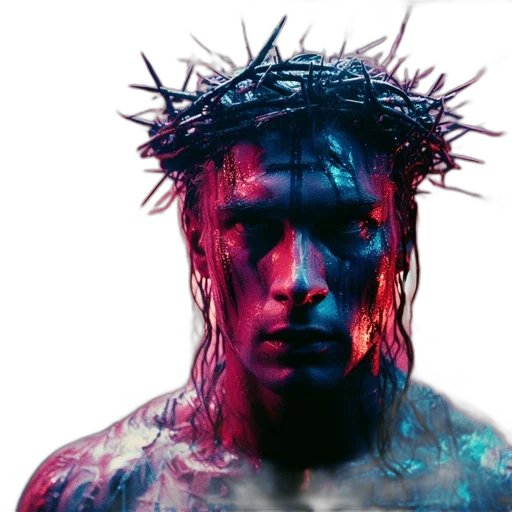 crown, hair, cyberpunk, individual transparent PNG cut-out