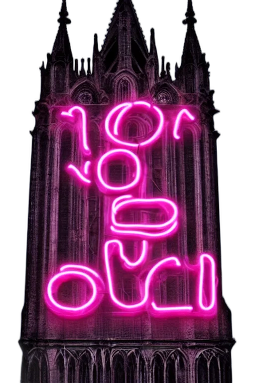 vaporwave, concept art, neon lights, neon transparent PNG cut-out