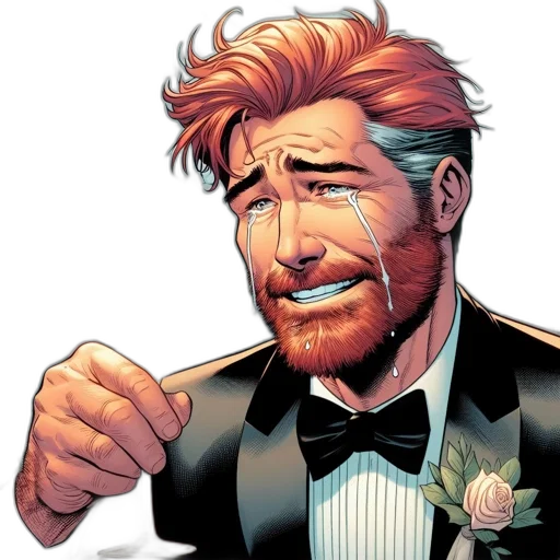 comic book art, concept art, elegantly, dressed transparent PNG cut-out