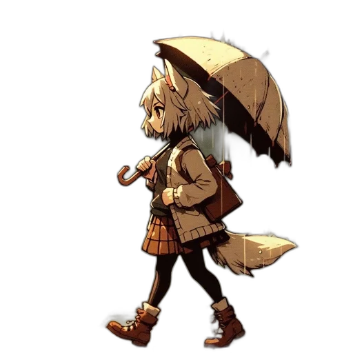 umbrella, staff, animal, jacket transparent PNG cut-out