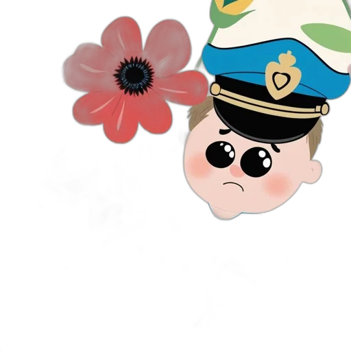 flower, crown, hat, staff transparent PNG cut-out