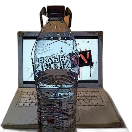bottle, robot, weapon, crown transparent PNG cut-out