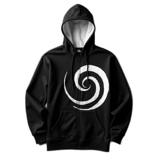 jacket, 3d render, black, hoodie transparent PNG cut-out
