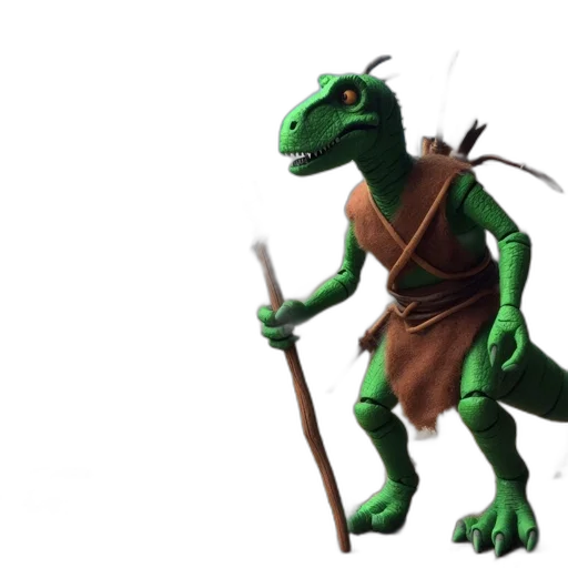 dragon, creature, staff, animal transparent PNG cut-out