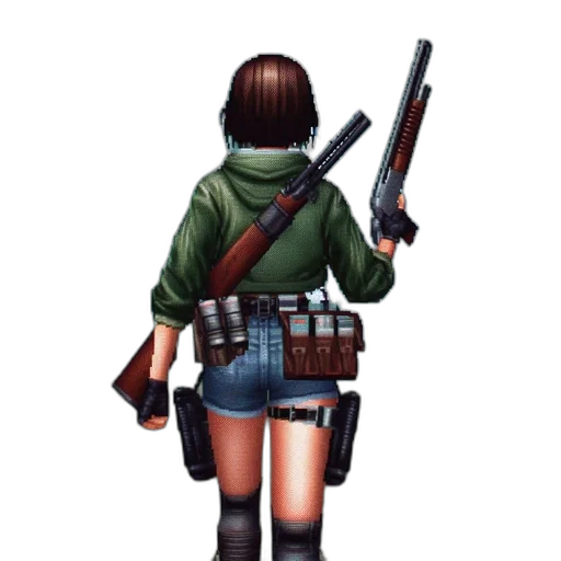 weapon, jacket, staff, concept art transparent PNG cut-out
