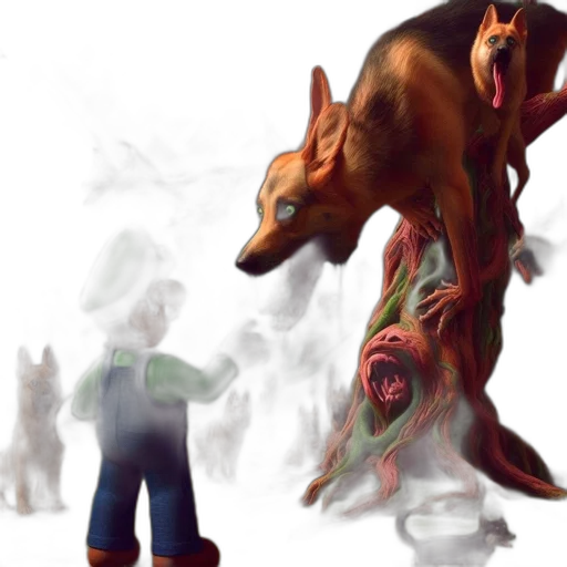 creature, animal, mask, staff transparent PNG cut-out