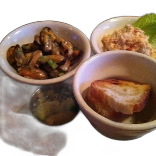 food, plate, three, bowls transparent PNG cut-out