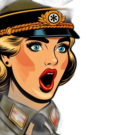 face, comic book art, cartoon, photorealistic transparent PNG cut-out