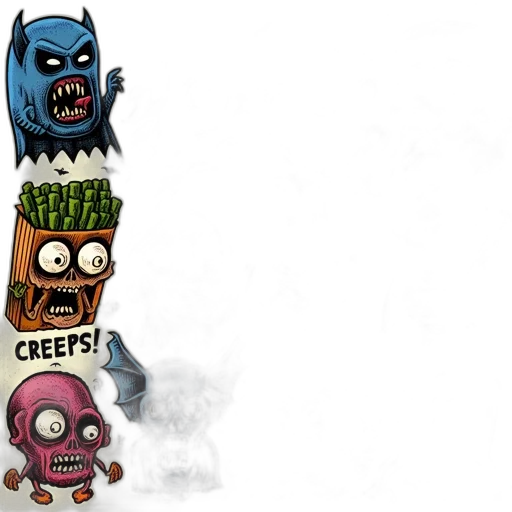 creature, concept art, comic book art, pixel art transparent PNG cut-out