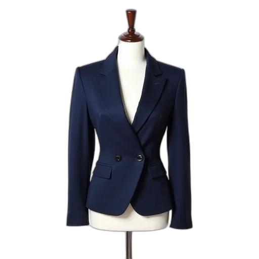 jacket, dress, navy, blue transparent PNG cut-out