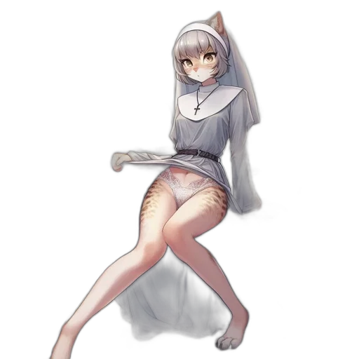 dress, staff, creature, weapon transparent PNG cut-out