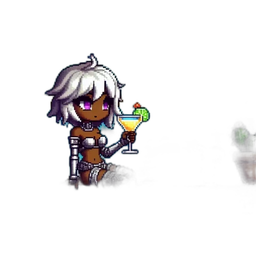 robot, pixel art, concept art, fantasy art transparent PNG cut-out